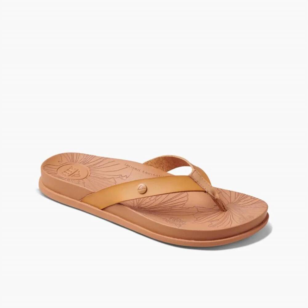 NEW REEF women's cushion port cruz flip-flop in natural